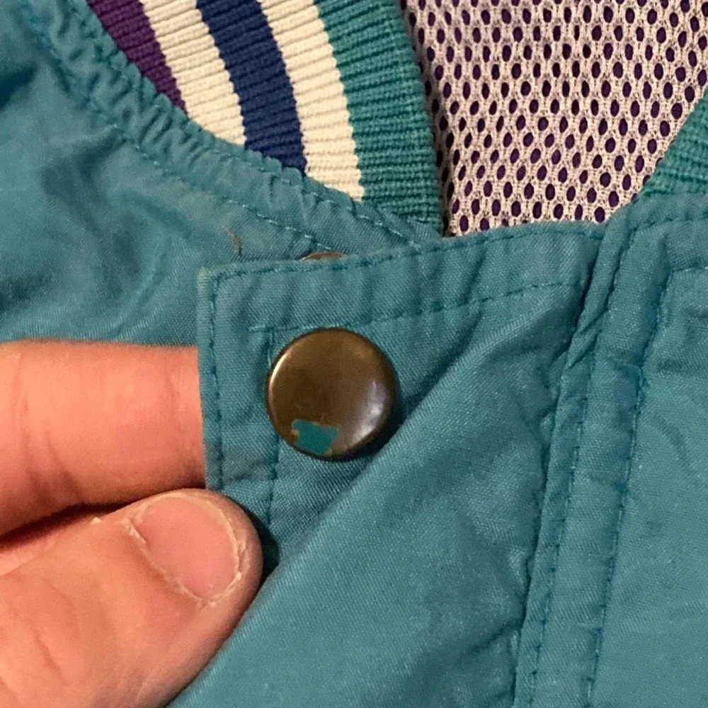 Champion vintage‎ 90s nba charlotte hornets nylon jacket flaw mens XL/24